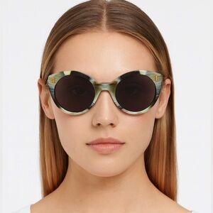 Illesteva x Zac Posen Tortoise Shell Cat Eye Sunglasses with Dark Lenses Illesteva Designer Sunglasses for Women for sale | eBay main image 4